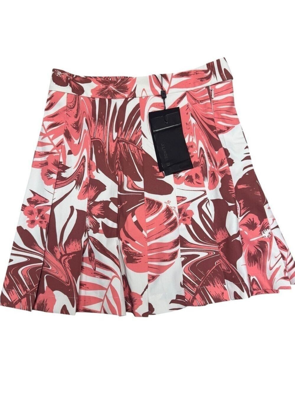 J. Lindeberg Adina Pleated Golf Pink and White Mini Skort Size S - Picture 2 of 11